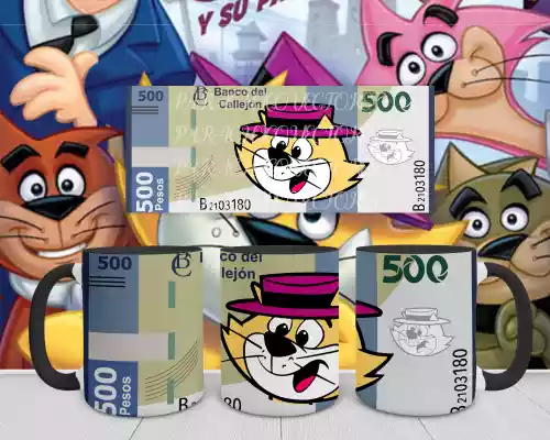 vectores plantilas DON GATO,CARICATURA,BILLETE,